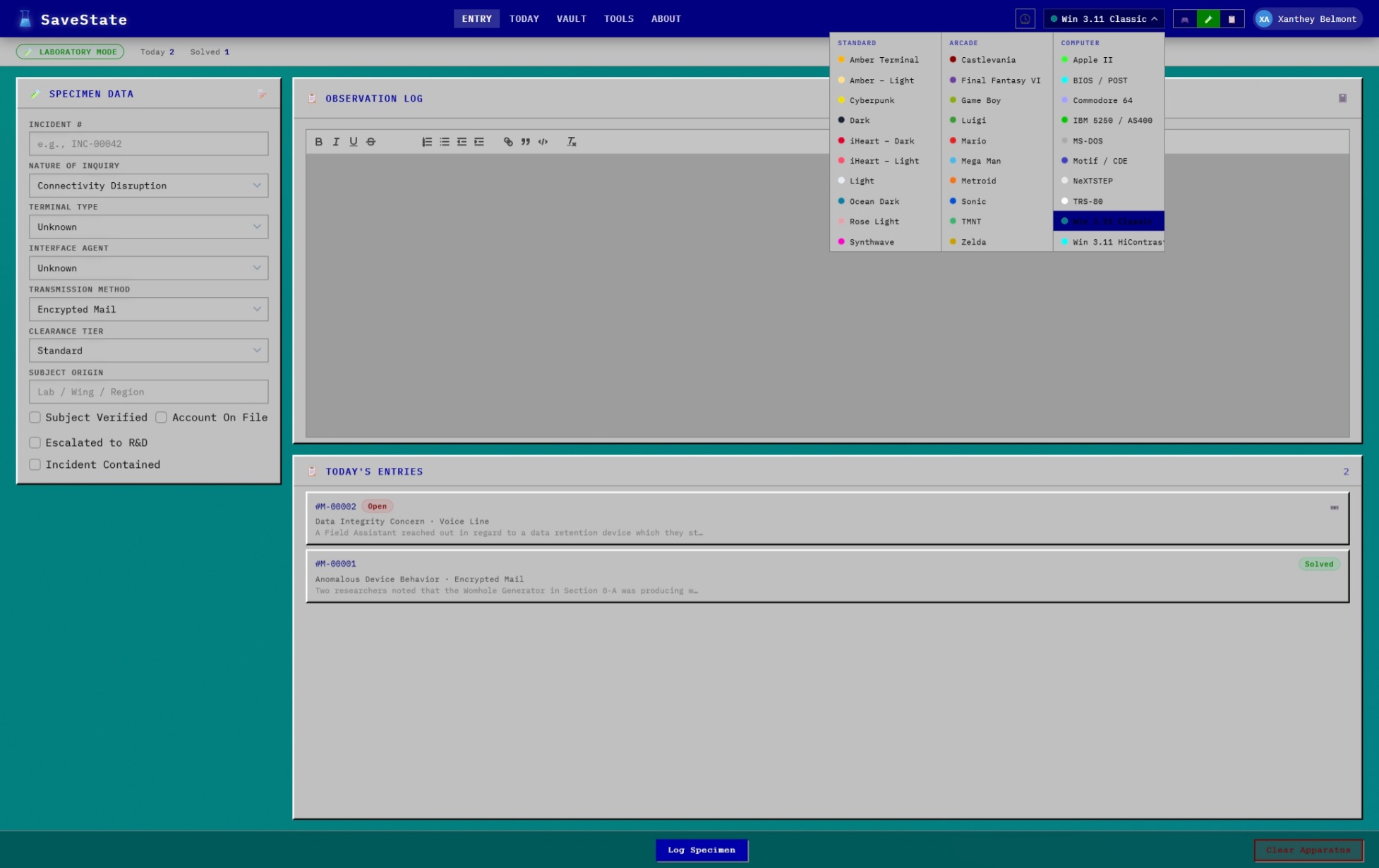 9   Themes   Lots of nerdy themes